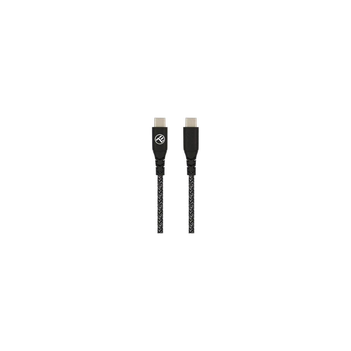 Tellur Green Data cable Type-C to Type-C 3A PD60W 1m nylon black