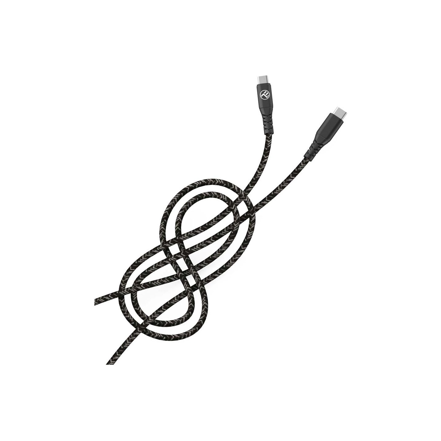 Tellur Green Data cable Type-C to Type-C 3A PD60W 1m nylon black