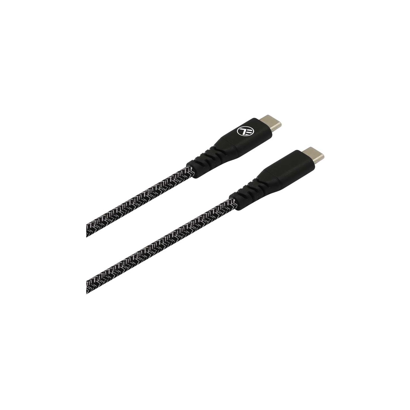 Tellur Green Data cable Type-C to Type-C 3A PD60W 1m nylon black