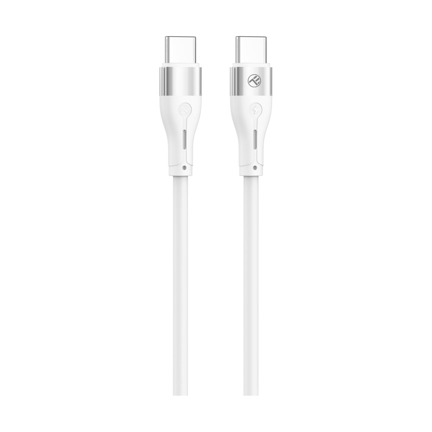 Tellur Silicone Type-C to Type-C Cable PD60W 1m White