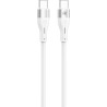 Tellur Silicone Type-C to Type-C Cable PD60W 1m White