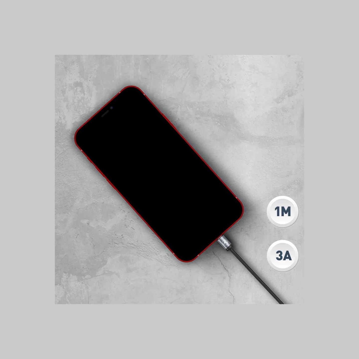 Tellur Minimalist USB to Lightning Cable 3A 1m Black