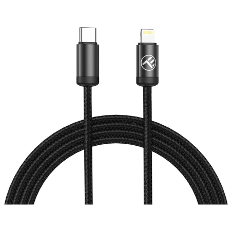 Tellur Minimalist USB-C to Lightning  Cable 3A 1m PD27W Black
