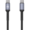 Tellur Type-C to Type-C Cable 3A PD60W 2m Nylon Black