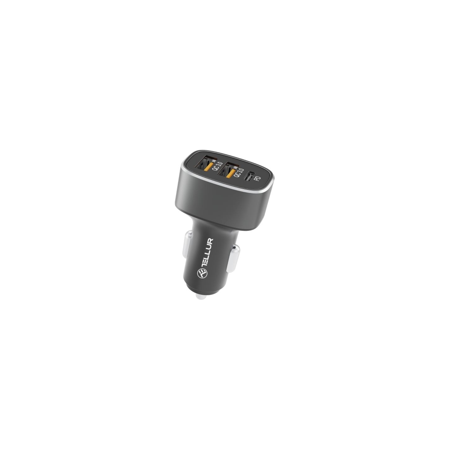Tellur Car Charger FCC9, 56W, 9A (2XQC 3.0 + PD20W) black