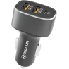 Tellur Car Charger FCC9, 56W, 9A (2XQC 3.0 + PD20W) black