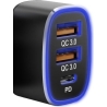 Tellur Car Charger FCC9, 56W, 9A (2XQC 3.0 + PD20W) black