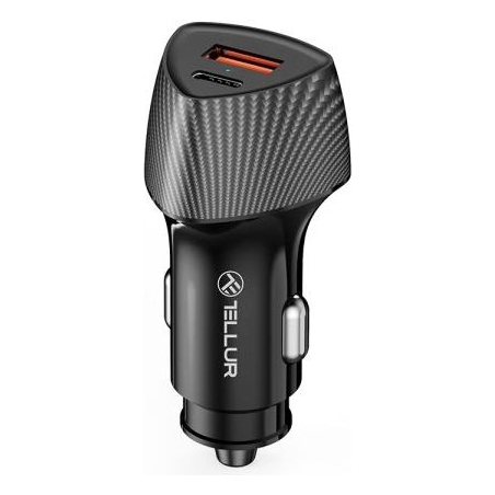 Tellur FCC10 car charger 38W, 6A (PD20W + QC3.0) black