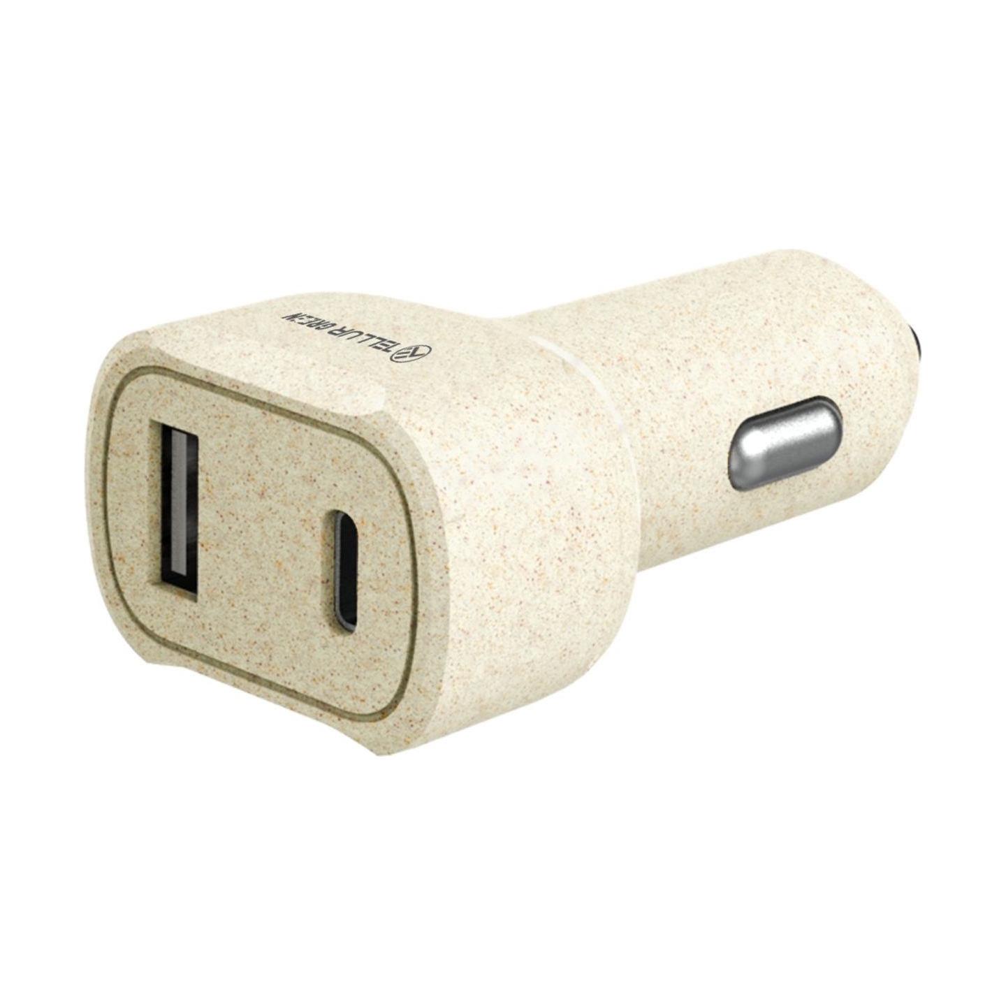 Tellur Green car charger, 36W, 6A (PD18W + QC3.0) cream