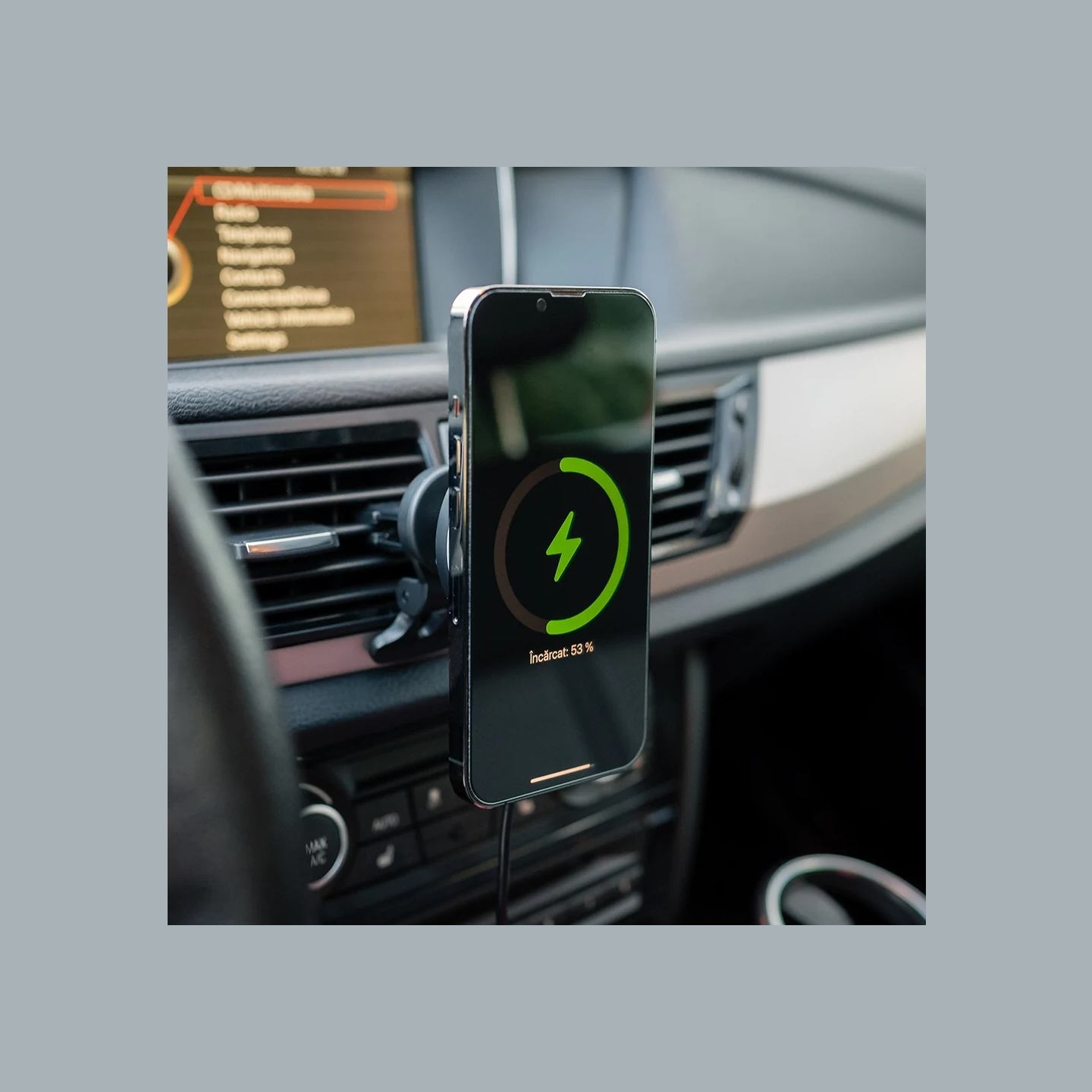 Tellur Wireless car charger, MagSafe compatible, 15W black