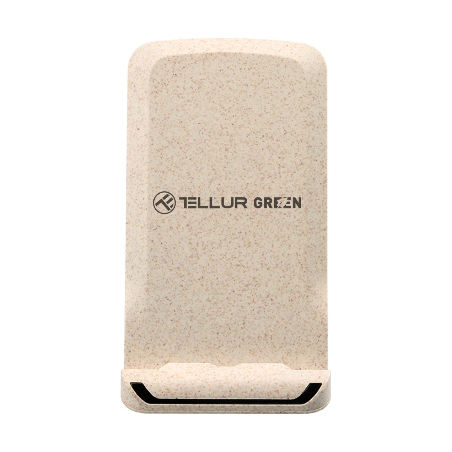 Tellur Green Qi wireless fast desk charger, 15W, Cream