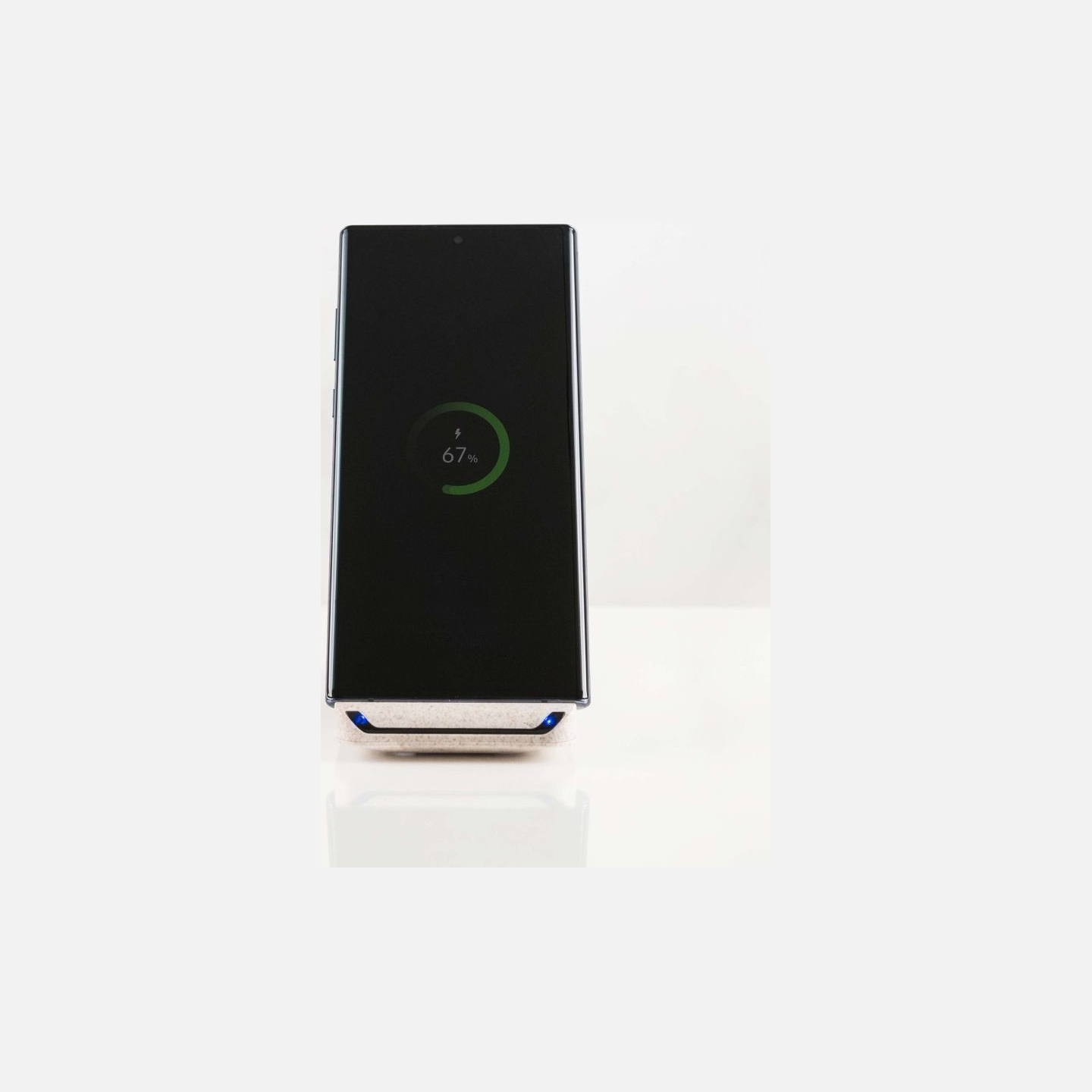 Tellur Green Qi wireless fast desk charger, 15W, Cream