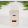 Tellur Green 38W dual port charger Type-C PD20W + USB QC3.0, cream