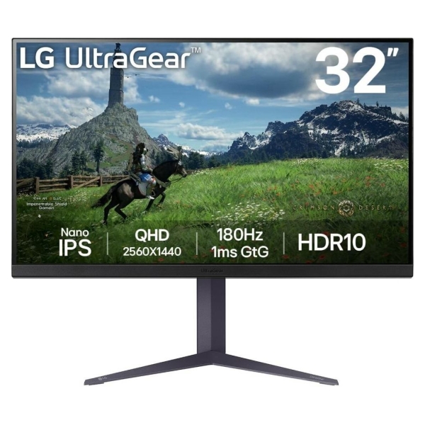 LG 32” ULTRAGEAR™ QHD NANO IPS 180HZ, 1MS (GTG), HDR10