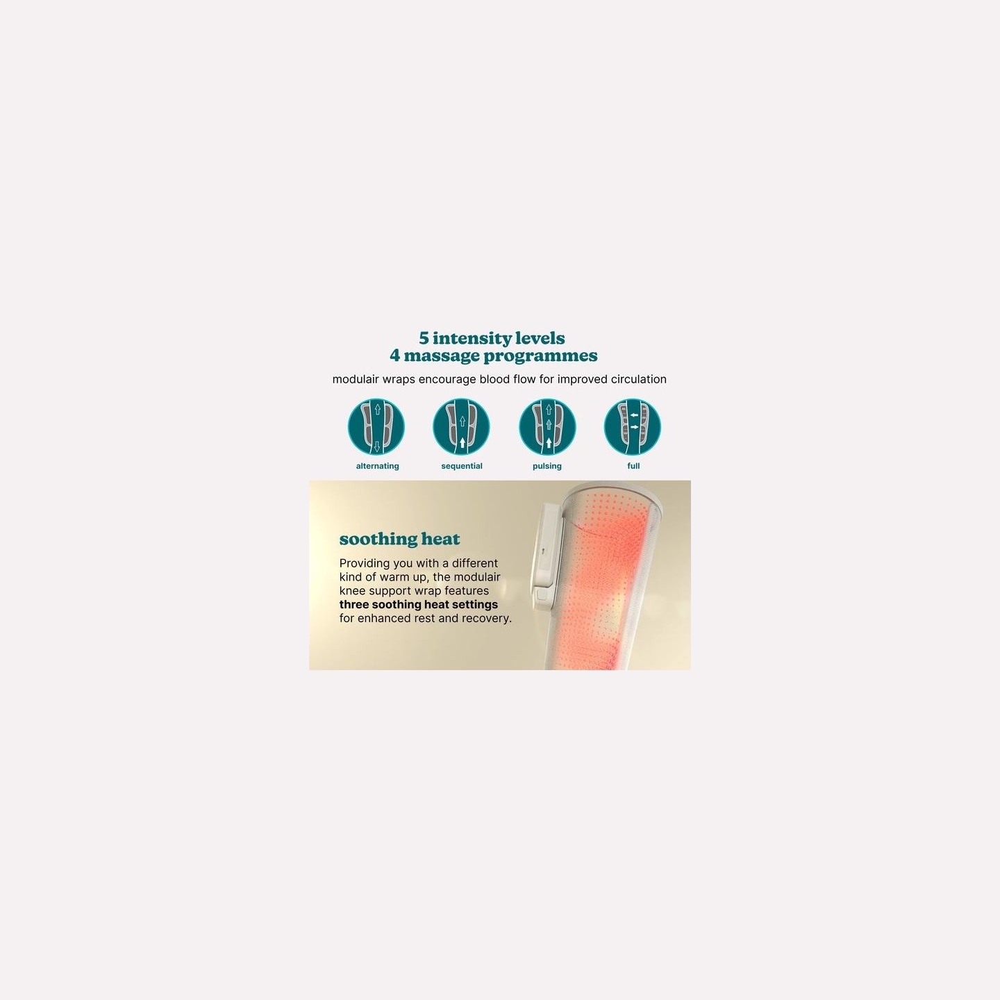 Homedics SR-CMXKE10HBND  Modulair Compression System Knee Wrap + Controller