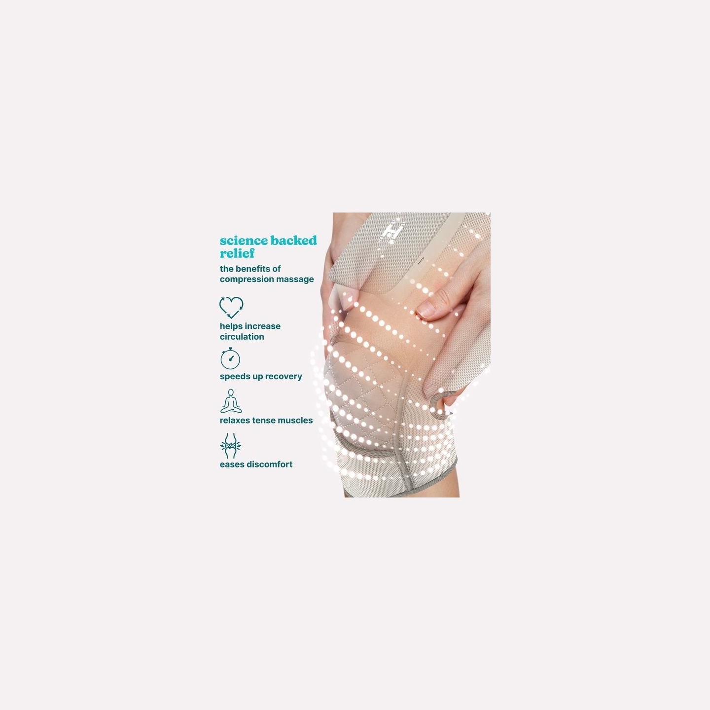 Homedics SR-CMXKE10HBND  Modulair Compression System Knee Wrap + Controller