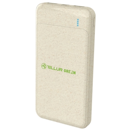 Tellur PD103 Green Power Bank 10000mAh, 2xQC3.0 + PD 18W cream