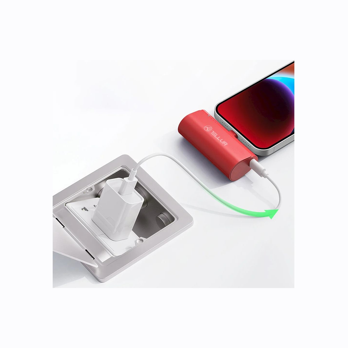 Tellur PD202 Powerbank 5000mAh red