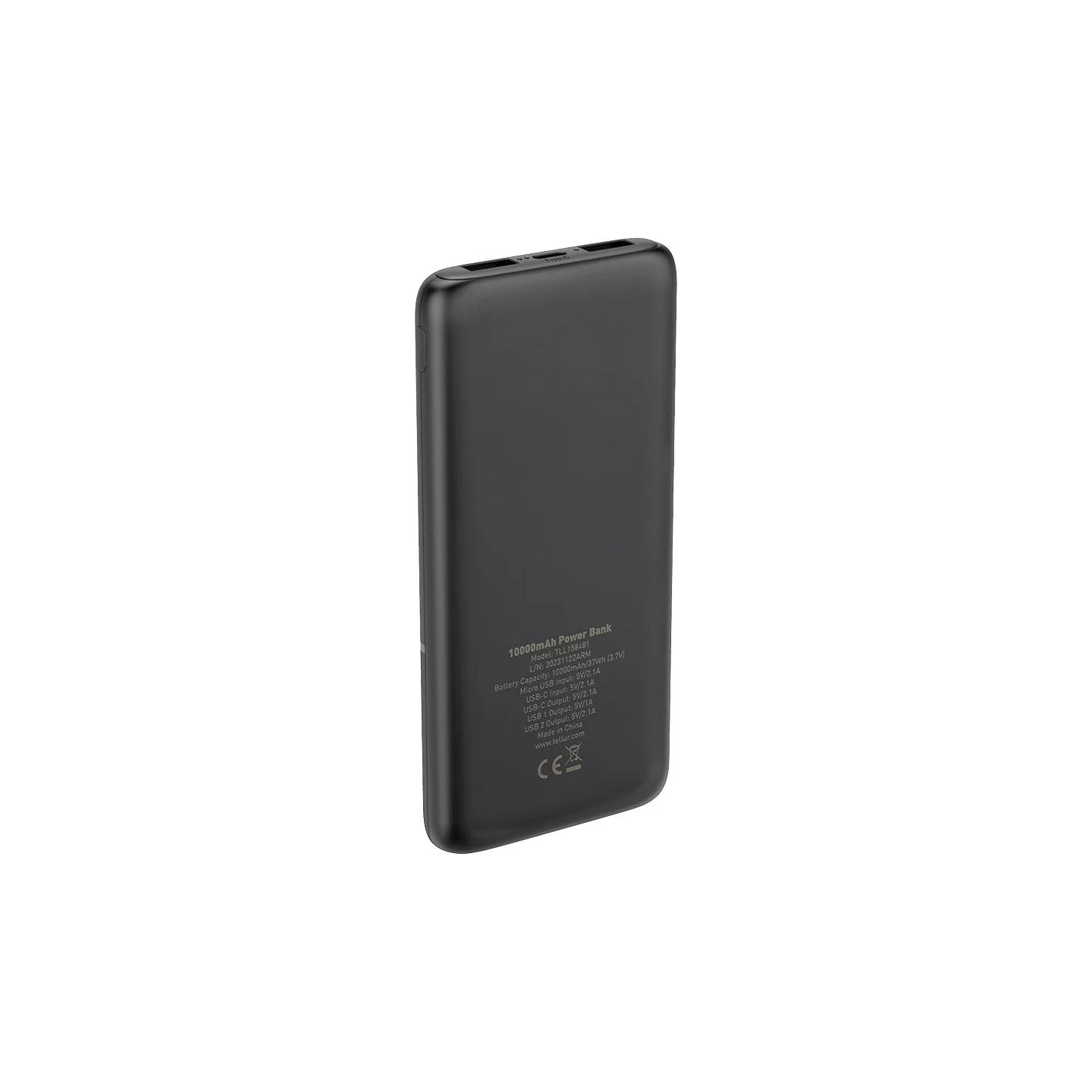 Tellur 10000mAh power bank black