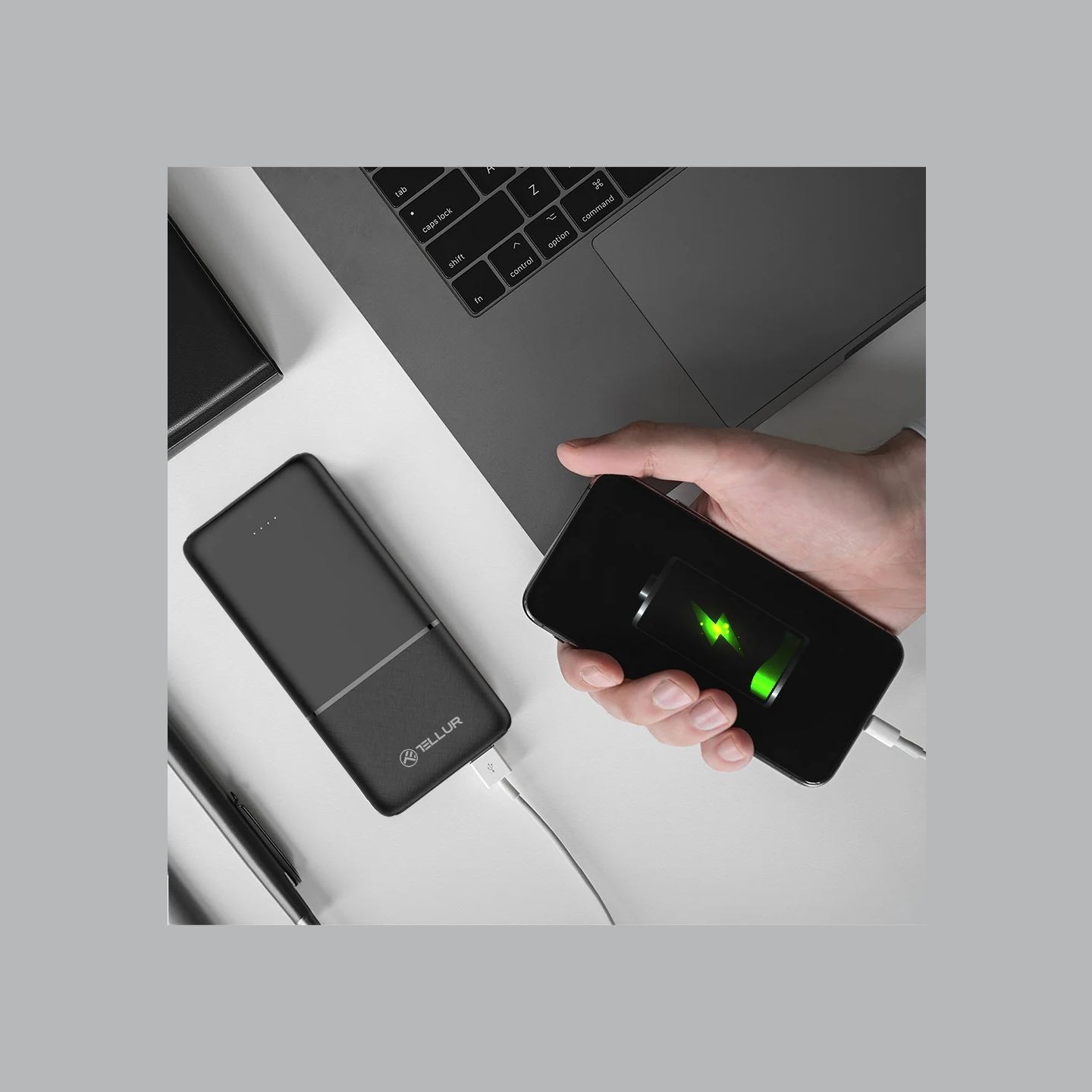 Tellur 10000mAh power bank black
