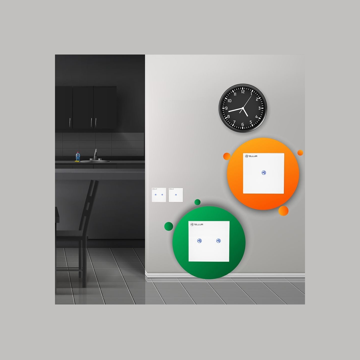 Tellur Smart WiFi switch, SS1N 1 port 1800W 10A