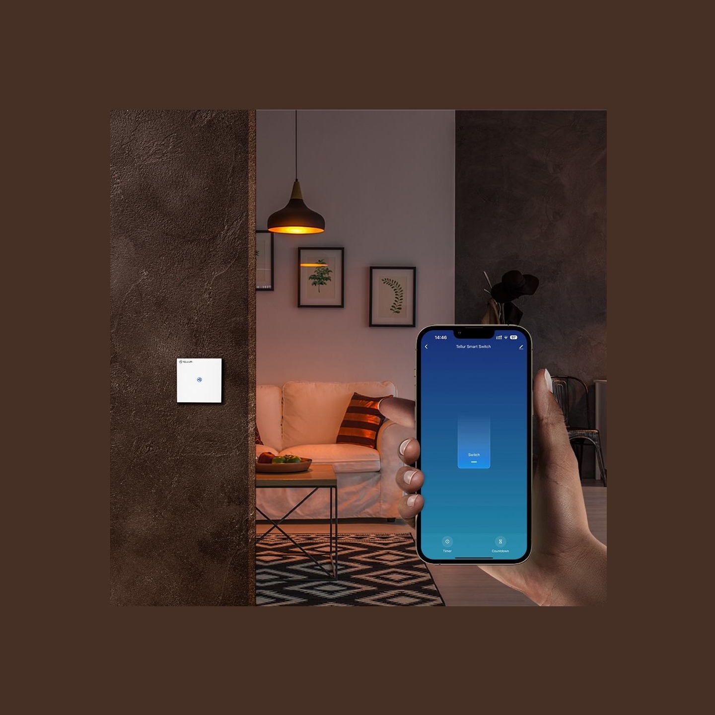 Tellur Smart WiFi switch, SS1N 1 port 1800W 10A