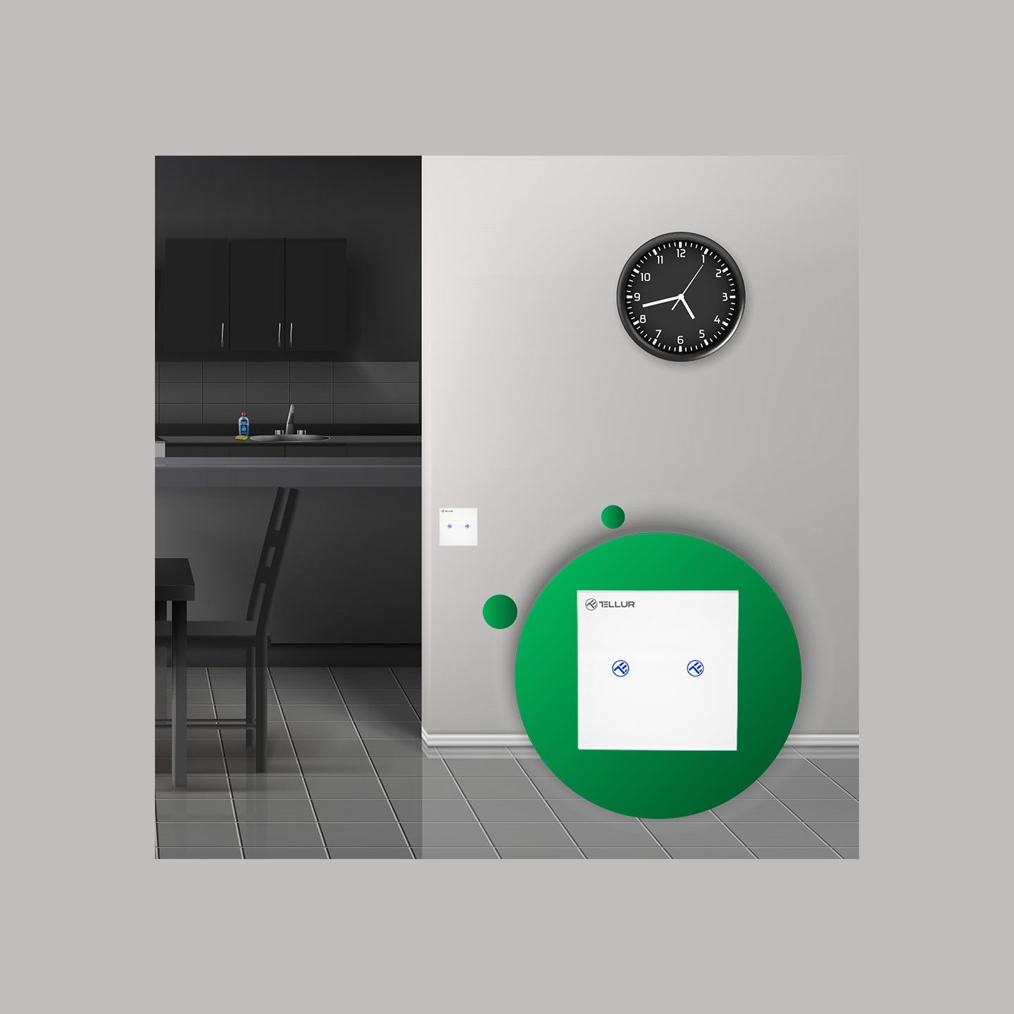Tellur Smart WiFi switch, SS2N 2 port 1800W 10A