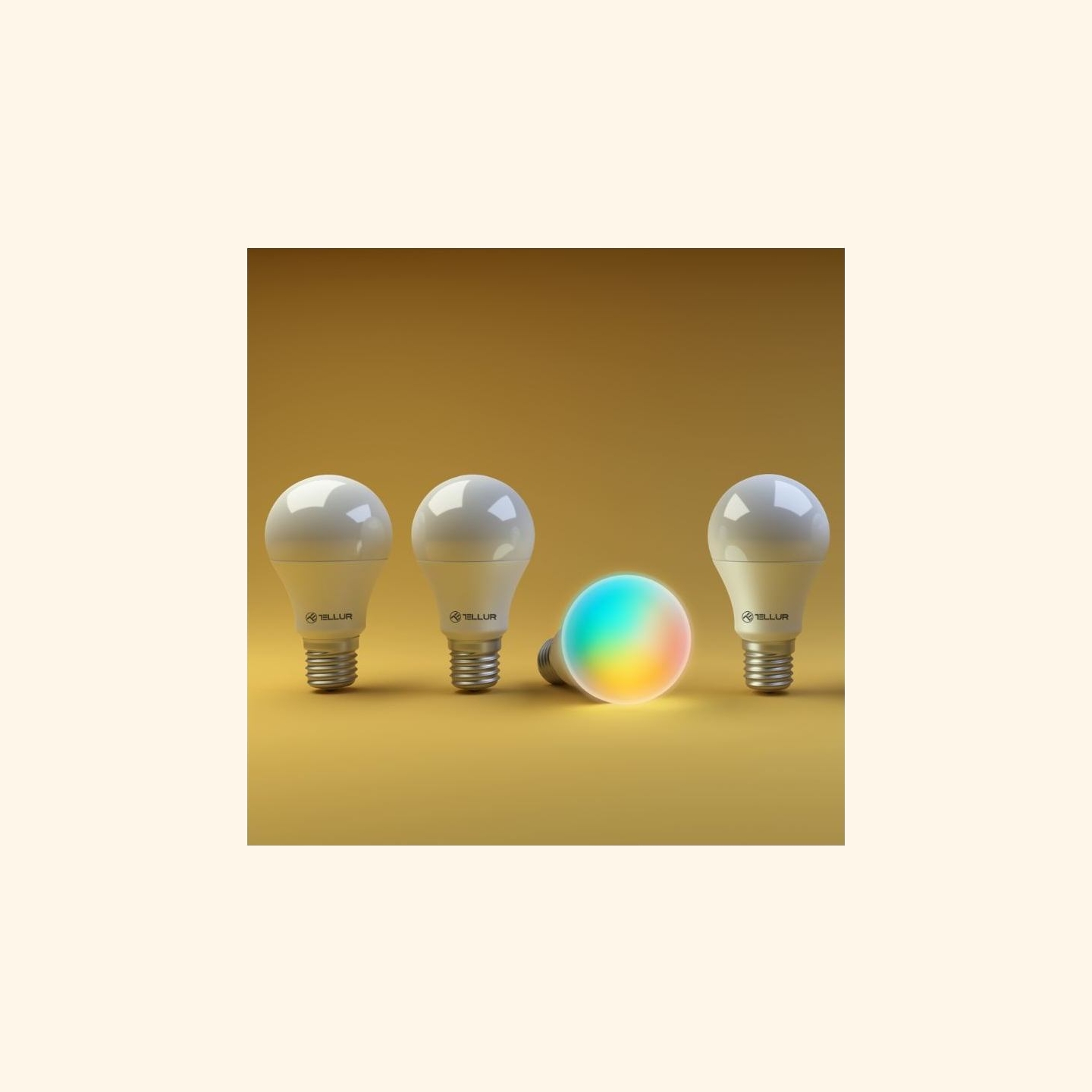 Tellur WiFi Smart Bulb E27 White/Warm/RGB, Dimmer
