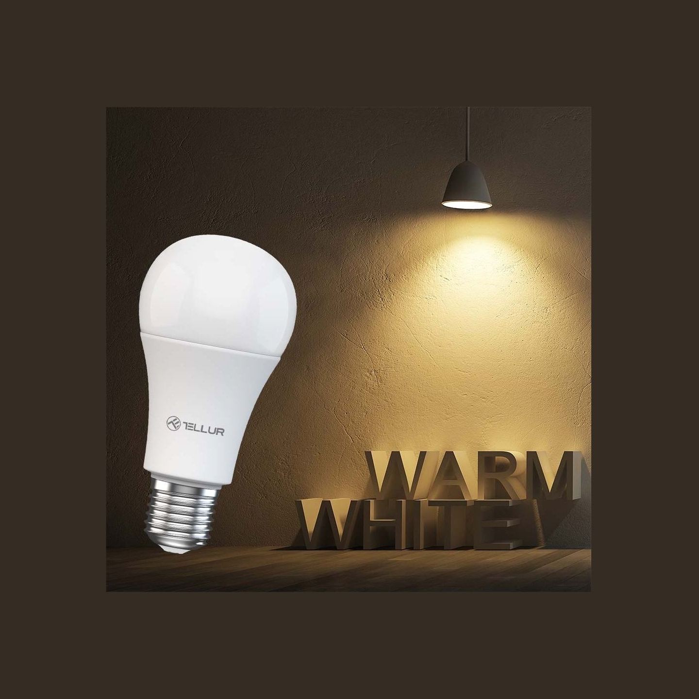 Tellur Smart WiFi Bulb E27, 9W, White/Warm, Dimmer