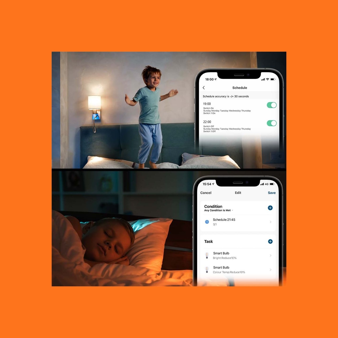 Tellur Smart WiFi Bulb E27, 9W, White/Warm/RGB, Dimmer