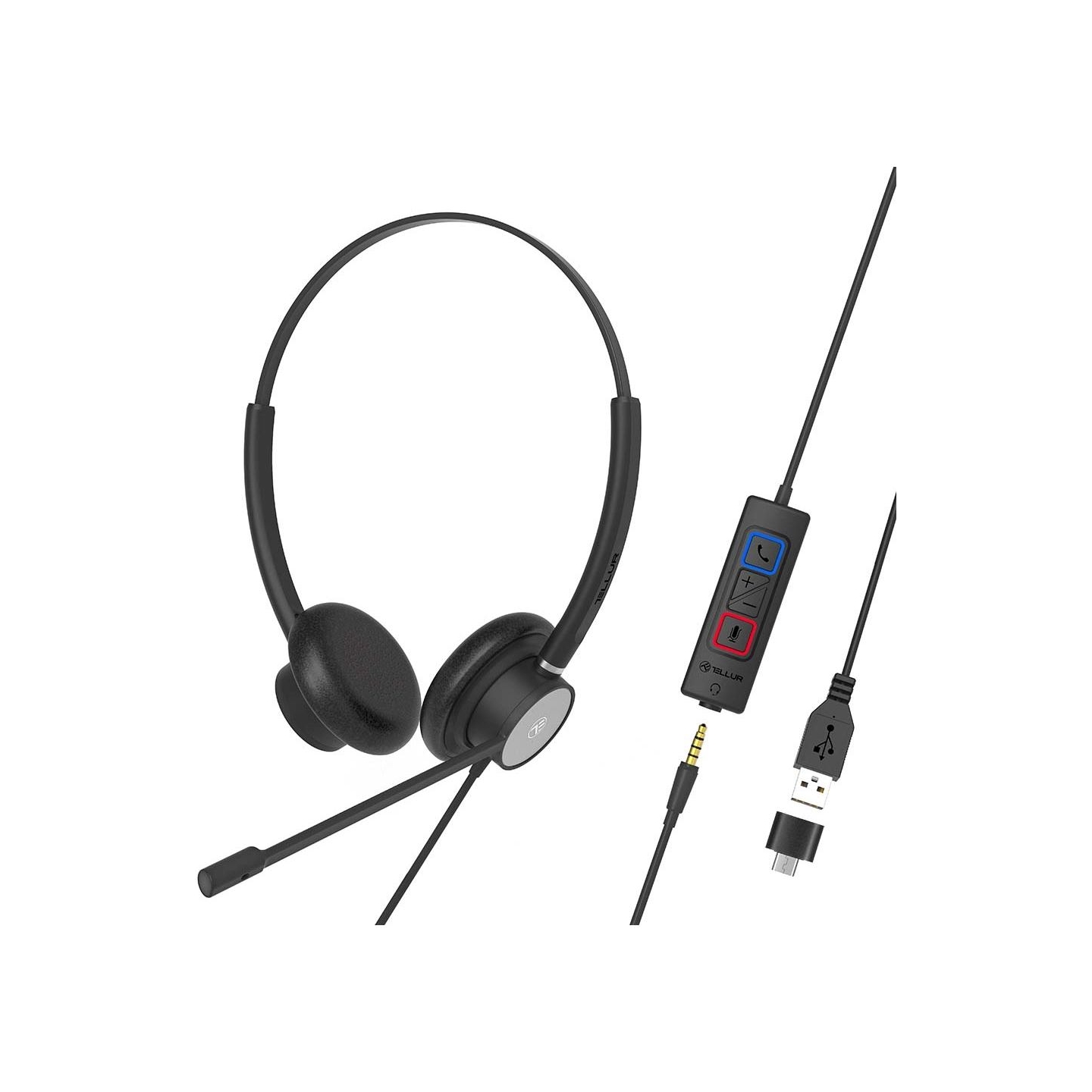 Tellur Voice 420 Wired Headset Binaural Black