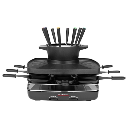 Gastroback 42567 Raclette Fondue Set Family and Friends