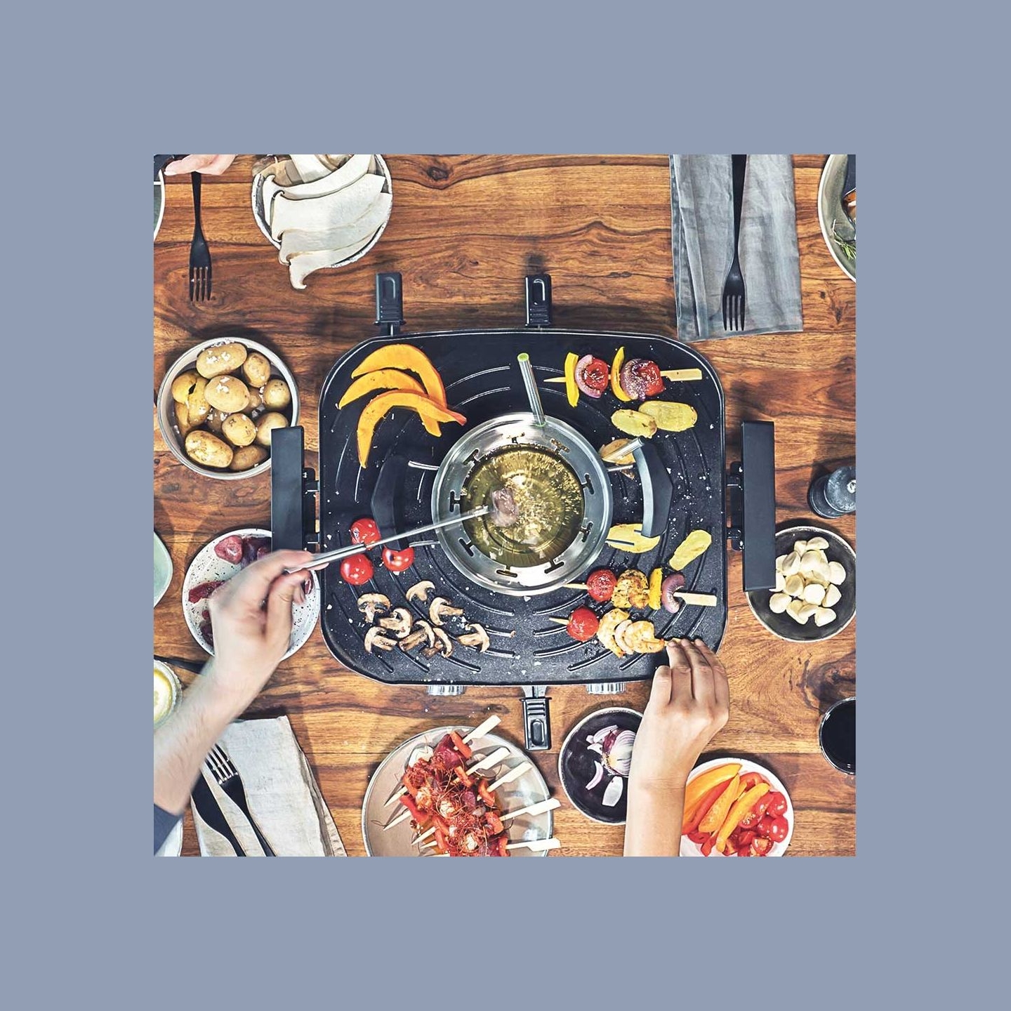 Gastroback 42567 Raclette Fondue Set Family and Friends