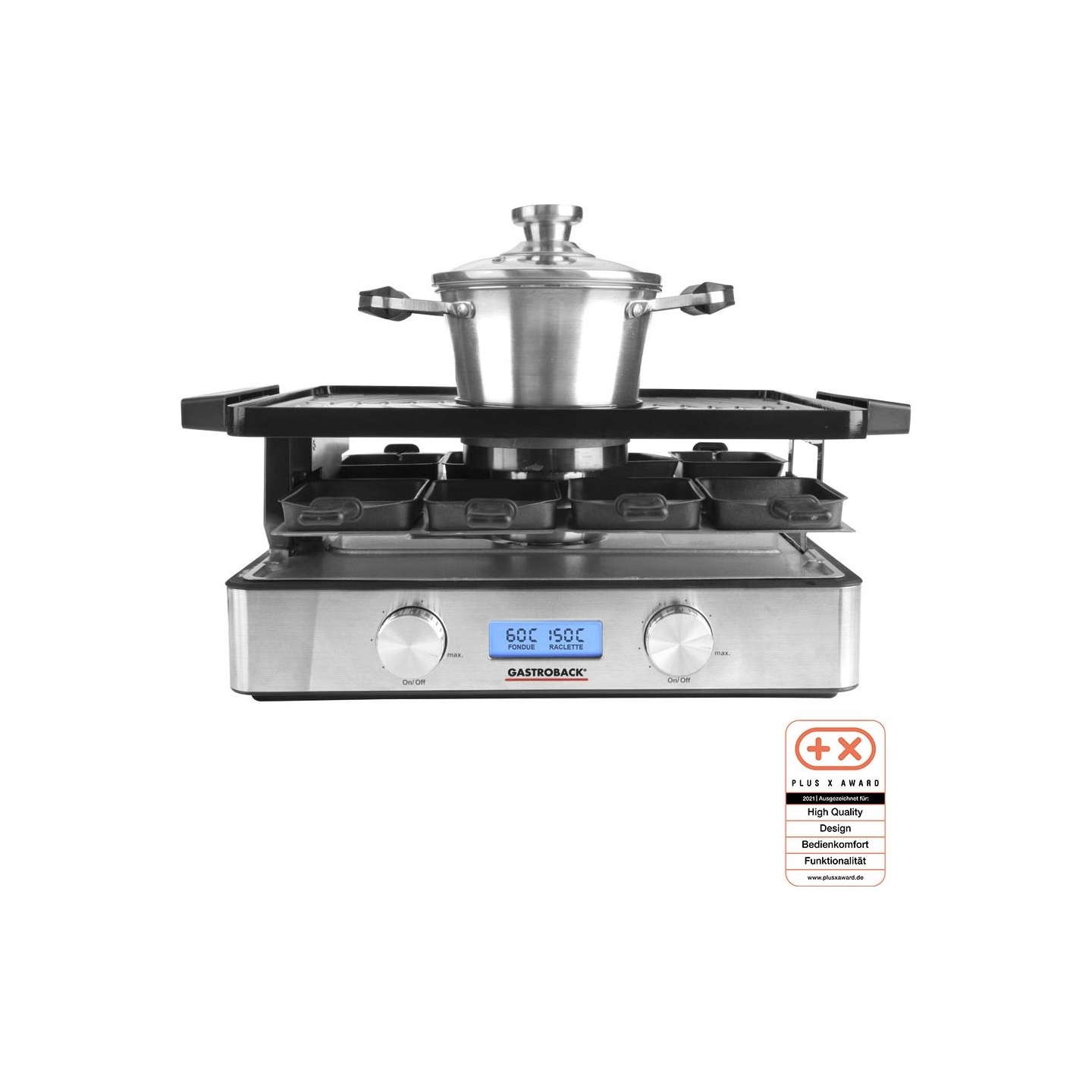 Gastroback 42562 Design Raclette-Fondue Advanced Plus