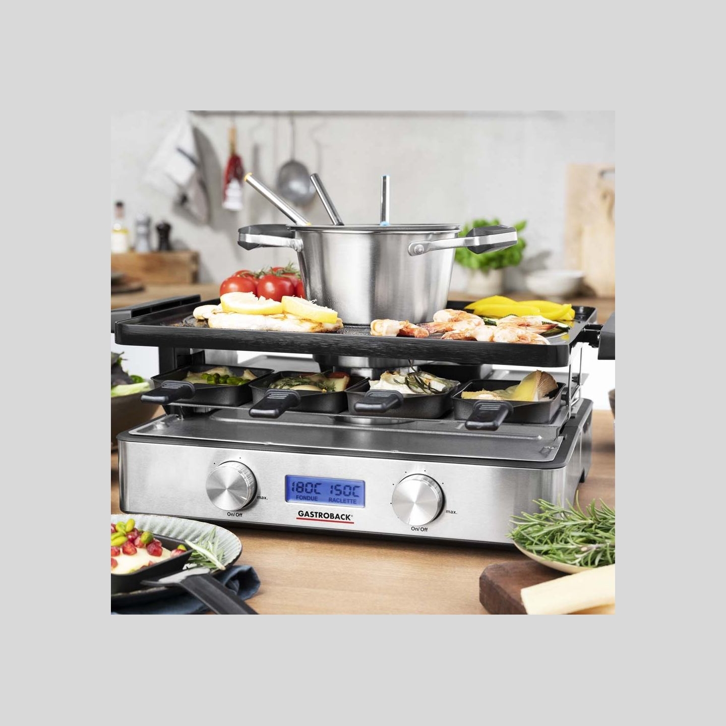 Gastroback 42562 Design Raclette-Fondue Advanced Plus
