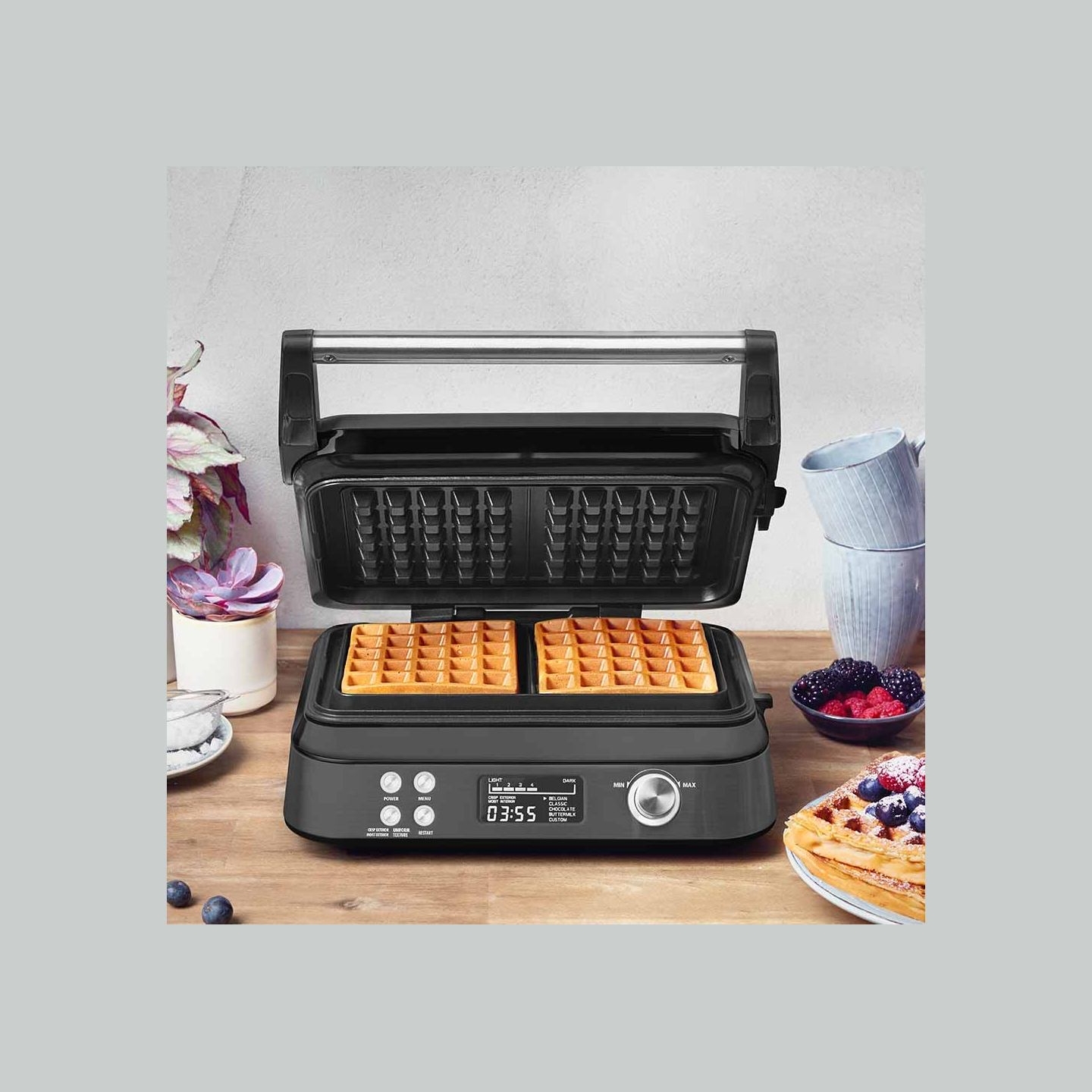 Gastroback 42449 Waffle Maker Advanced Control Black Edition