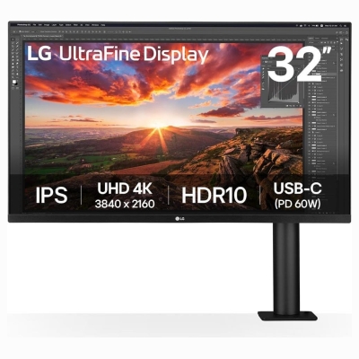 LG LCD Monitor|LG|31.5"|Panel IPS|3840x2160|16:9|60Hz|5 ms|Speakers|Swivel|Pivot|Height adjustable|Tilt|Colour Black|32UN880K-B