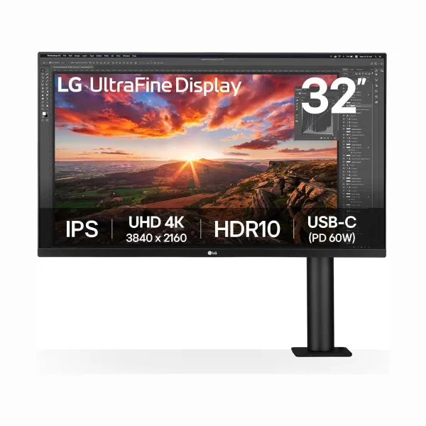 LG LCD Monitor|LG|31.5"|Panel IPS|3840x2160|16:9|60Hz|5 ms|Speakers|Swivel|Pivot|Height adjustable|Tilt|Colour Black|32UN880K-B