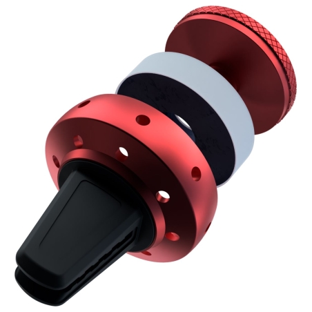 Tellur FreshDot Car Phone Holder Magnetic, Fragrance Kit Bubble Gum, Air Vent Mount Red