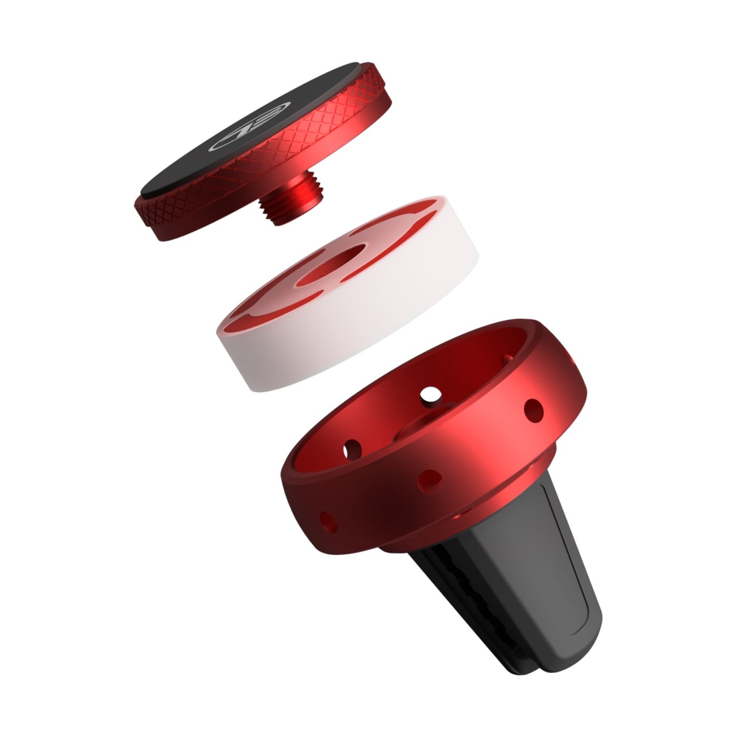 Tellur FreshDot Car Phone Holder Magnetic, Fragrance Kit Bubble Gum, Air Vent Mount Red