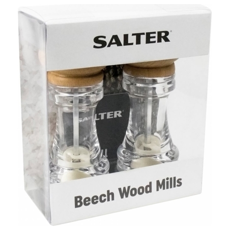 Salter 7607 WDXR Beech Wood Mills Twin