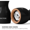 Salter 7613 BKXRA Gloss Salt and Pepper Mills Black