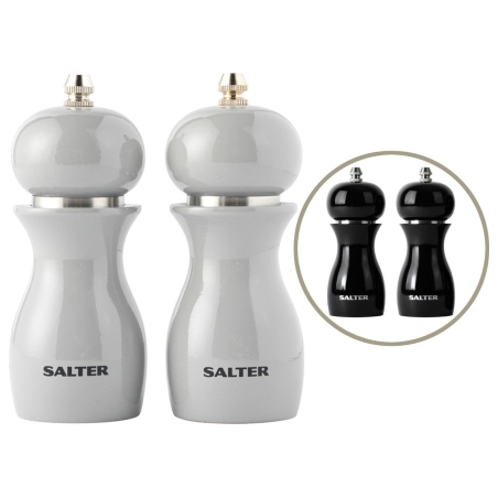 Salter 7613 GYXR Gloss Salt and Pepper Mills Grey