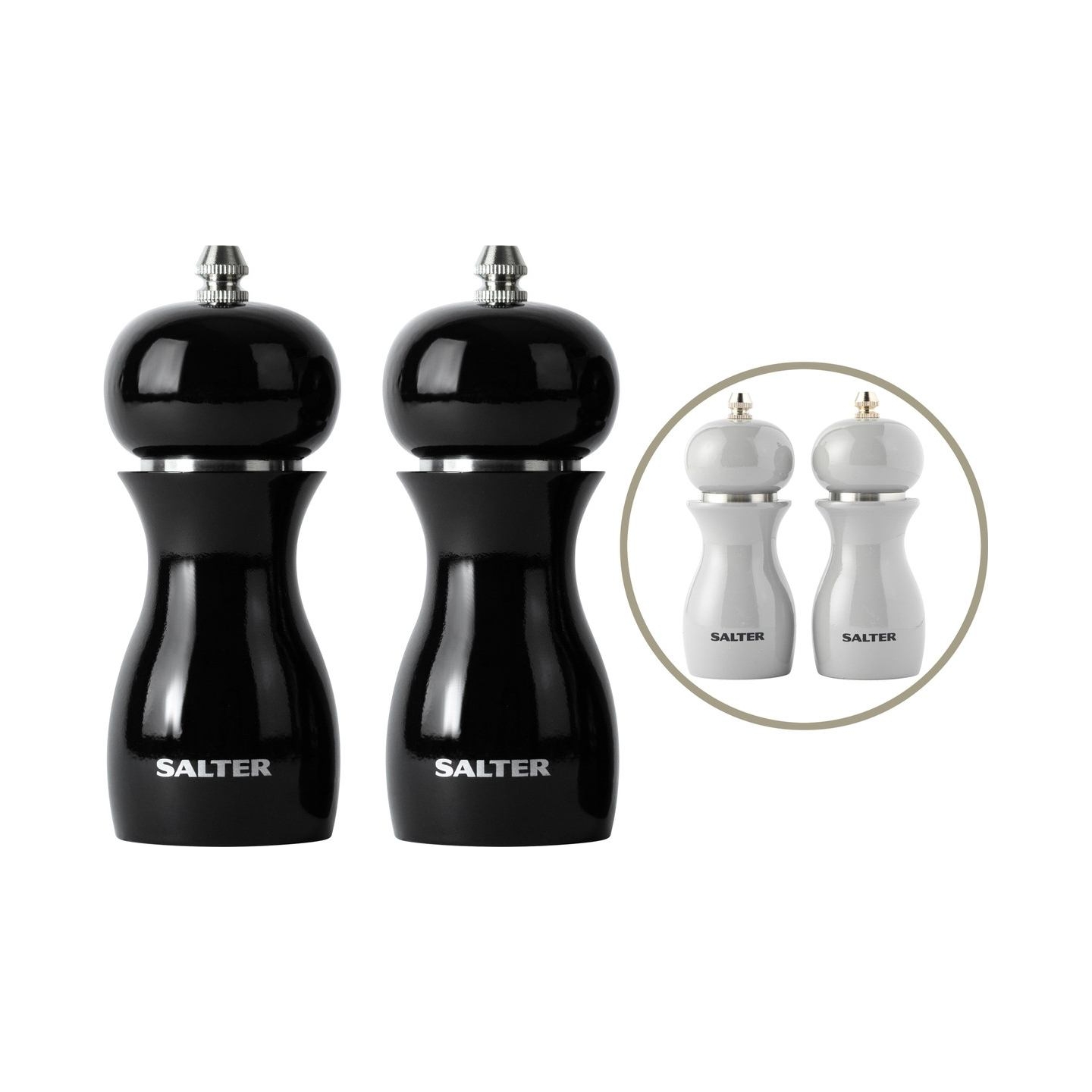 Salter 7613 GYXR Gloss Salt and Pepper Mills Grey
