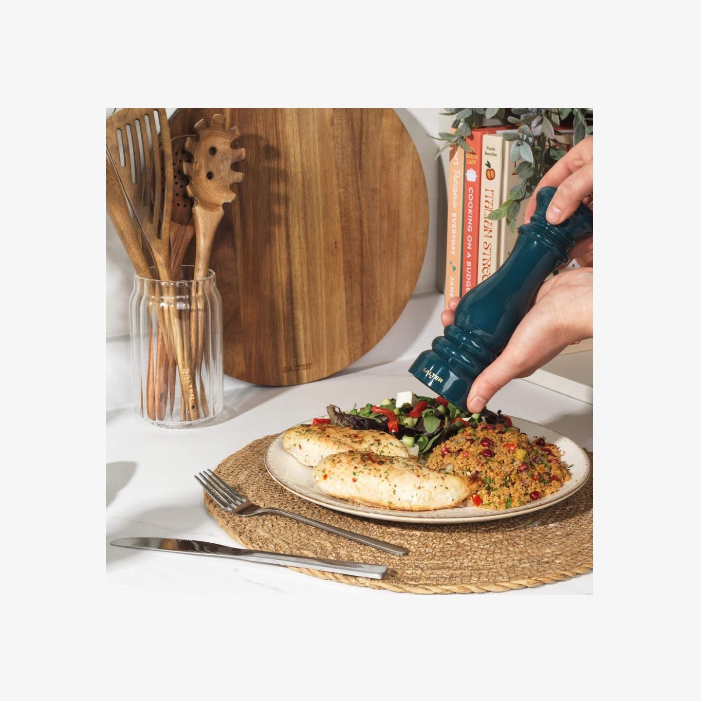 Salter BW13676GREU7 Chester Salt & Pepper Mill Green