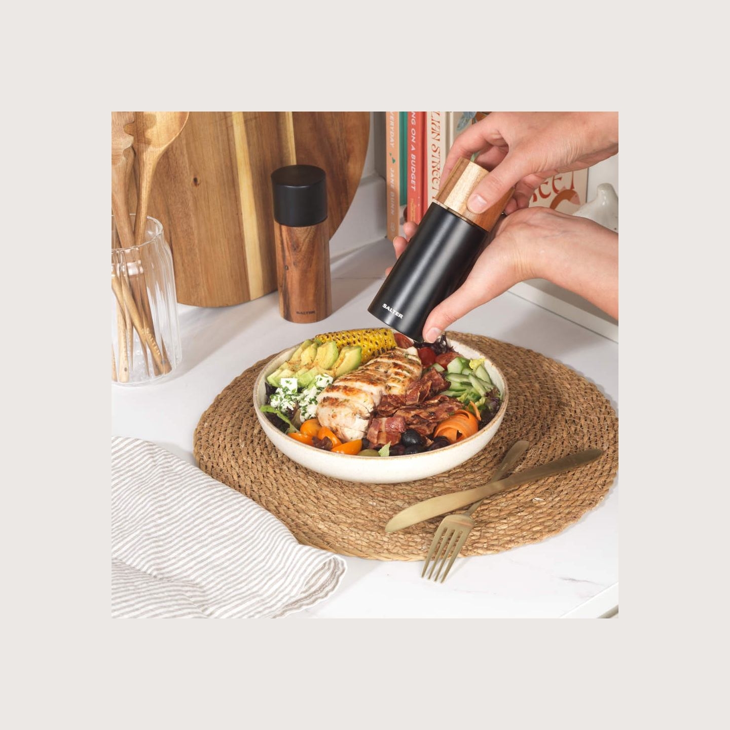 Salter BW12068EU7 Toronto Salt & Pepper Mills Black