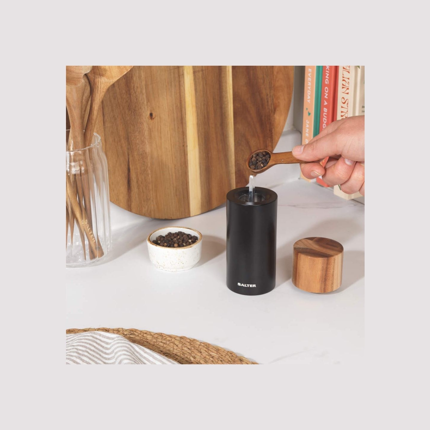 Salter BW12068EU7 Toronto Salt & Pepper Mills Black