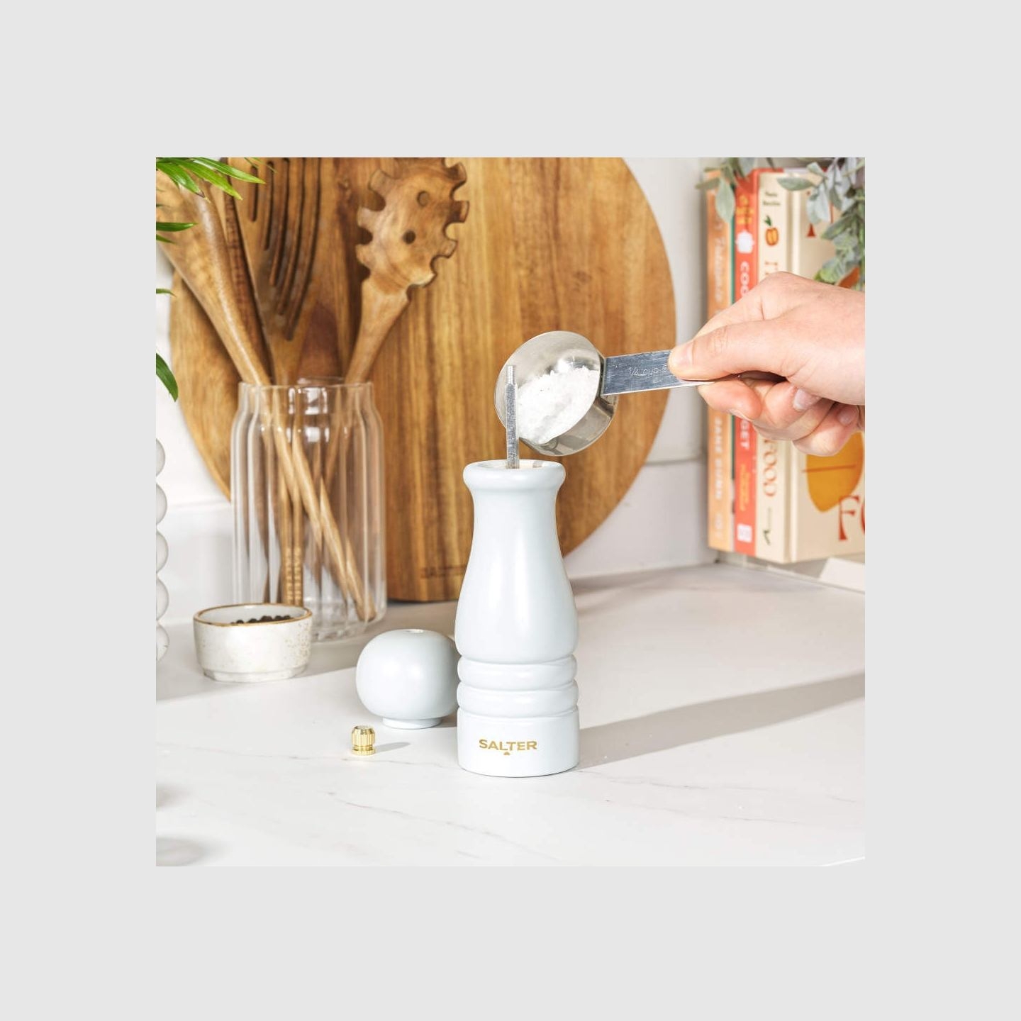 Salter BW120291EU7 Olea Salt & Pepper Mill Light Grey