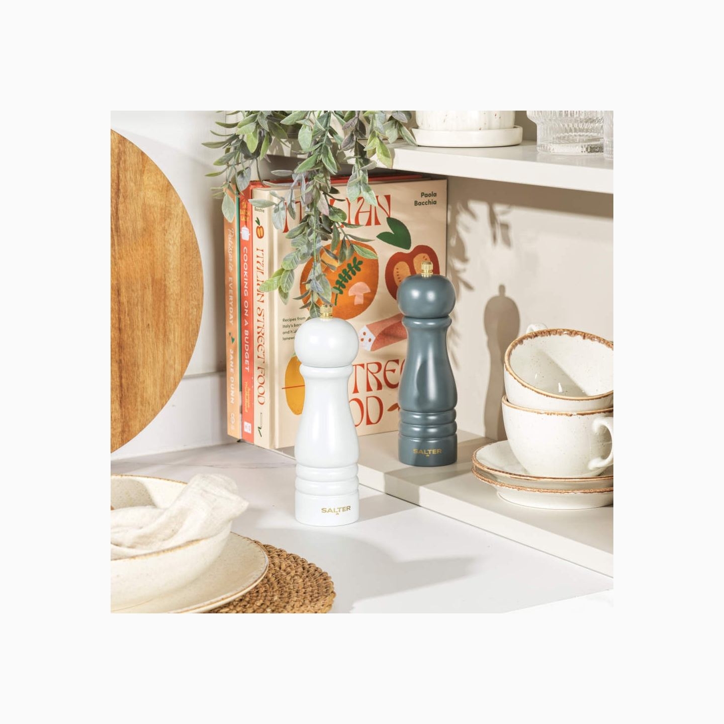 Salter BW120291EU7 Olea Salt & Pepper Mill Light Grey