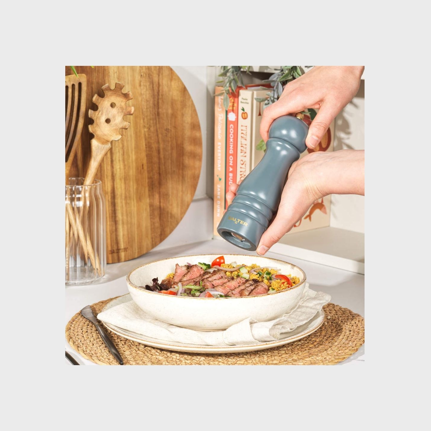 Salter BW120291GEU7 Olea Salt & Pepper Mill Grey